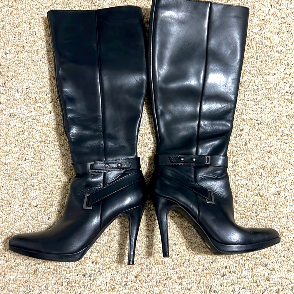 Black high heel boots